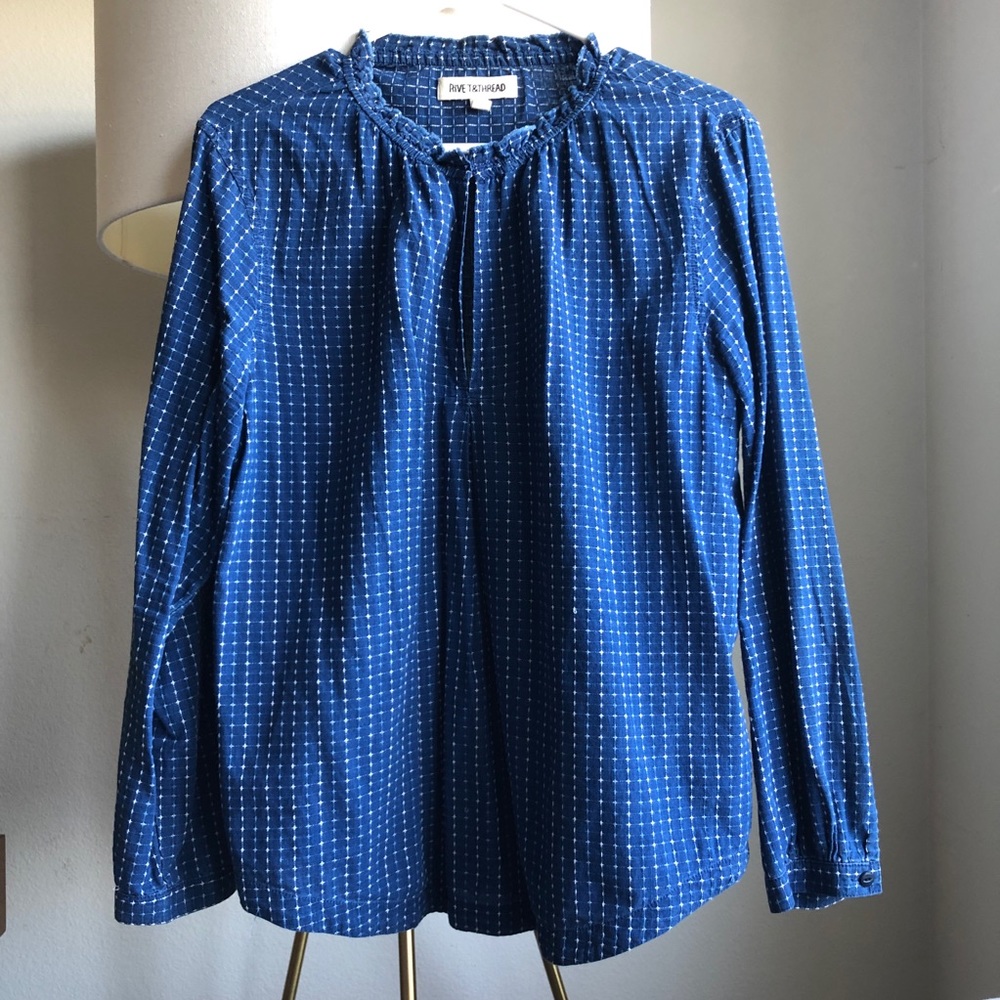 Rivet & Thread Indigo blouse